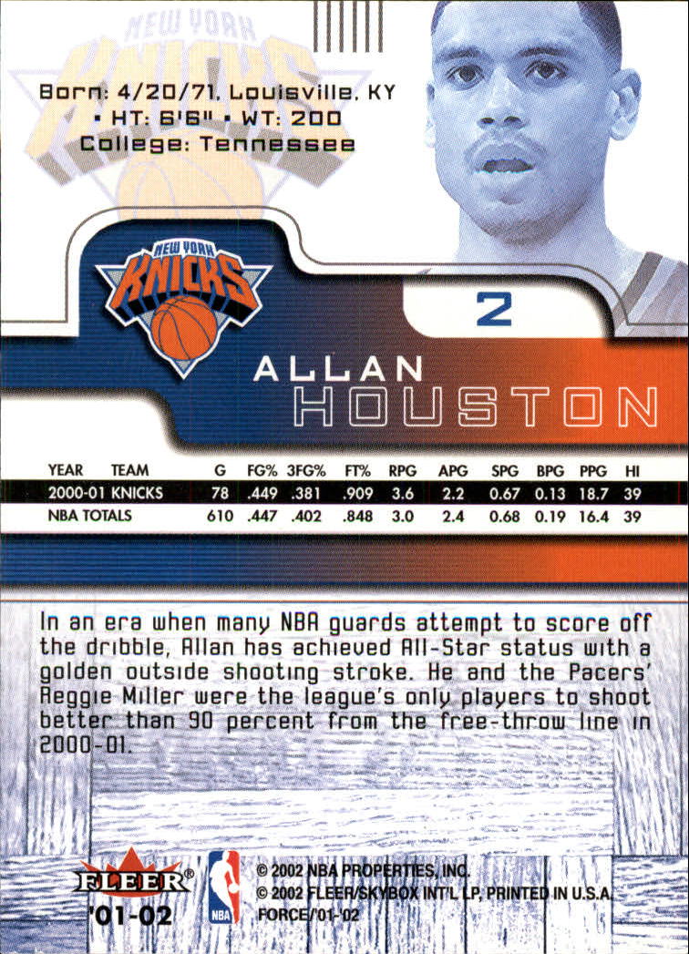 2001/2002 Fleer Force Basketball - Picture 3 of 183