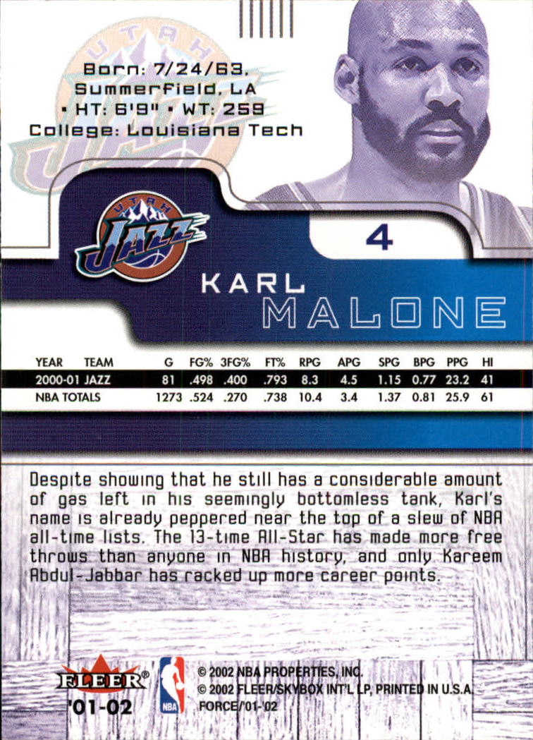 2001/2002 Fleer Force Basketball - Picture 5 of 183