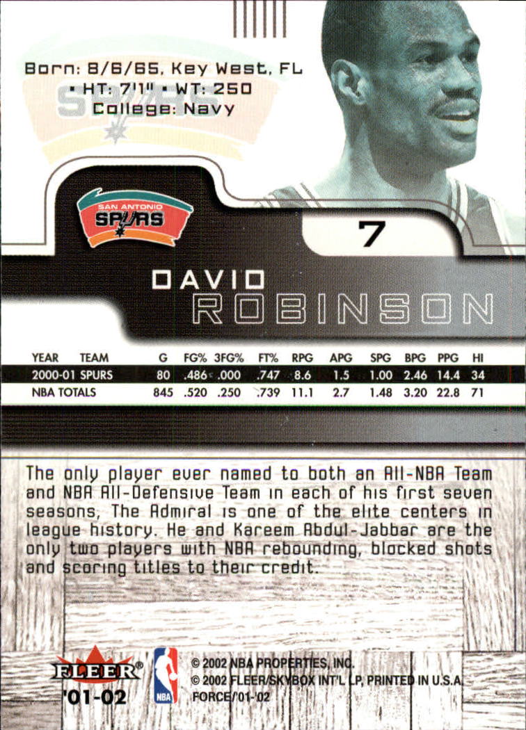 2001/2002 Fleer Force Basketball - Picture 7 of 183