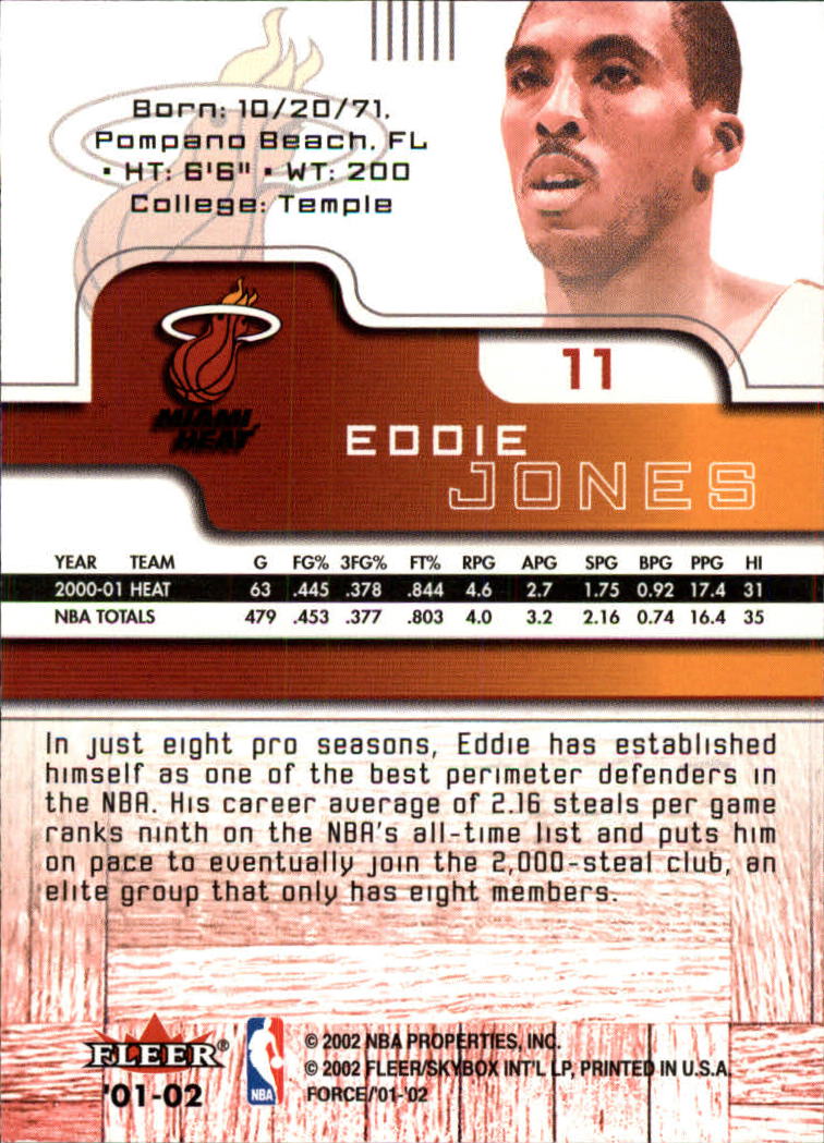 2001/2002 Fleer Force Basketball - Picture 9 of 183