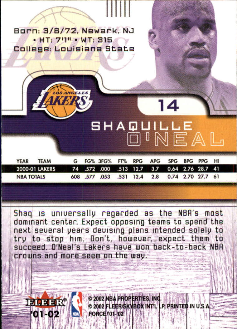 2001/2002 Fleer Force Basketball - Picture 13 of 183