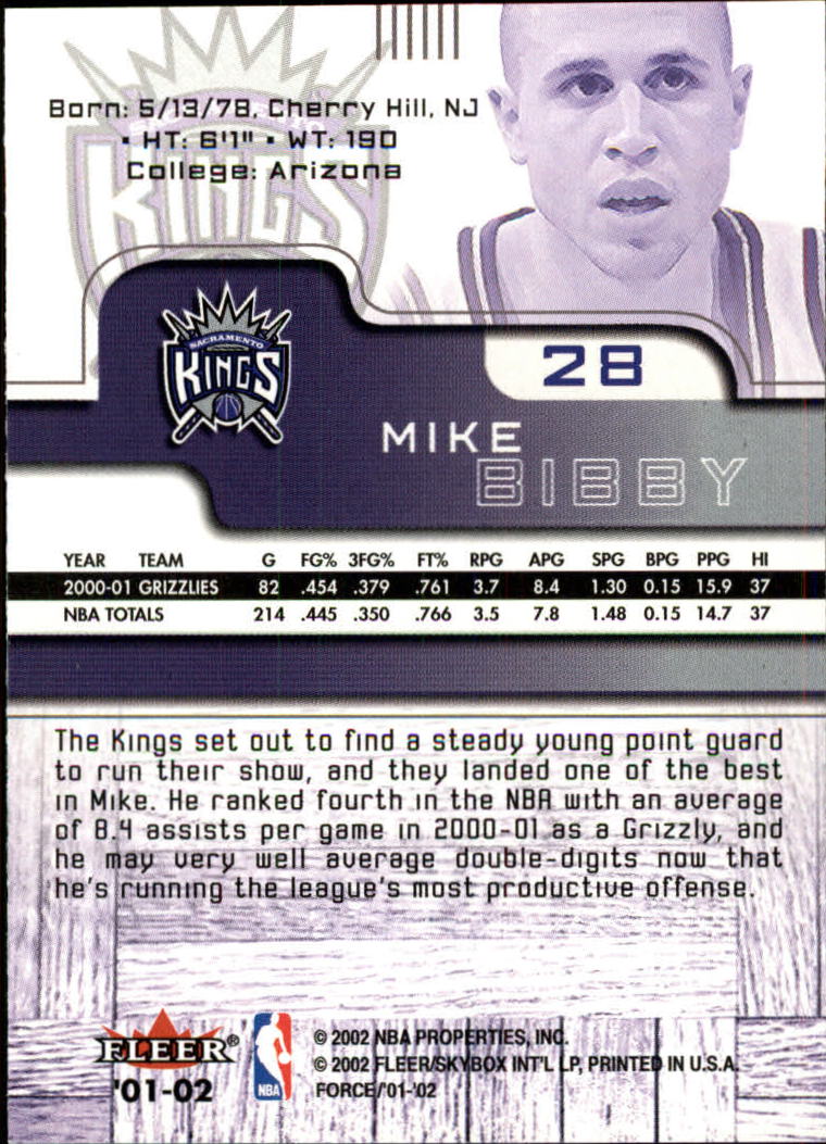 2001/2002 Fleer Force Basketball - Picture 29 of 183