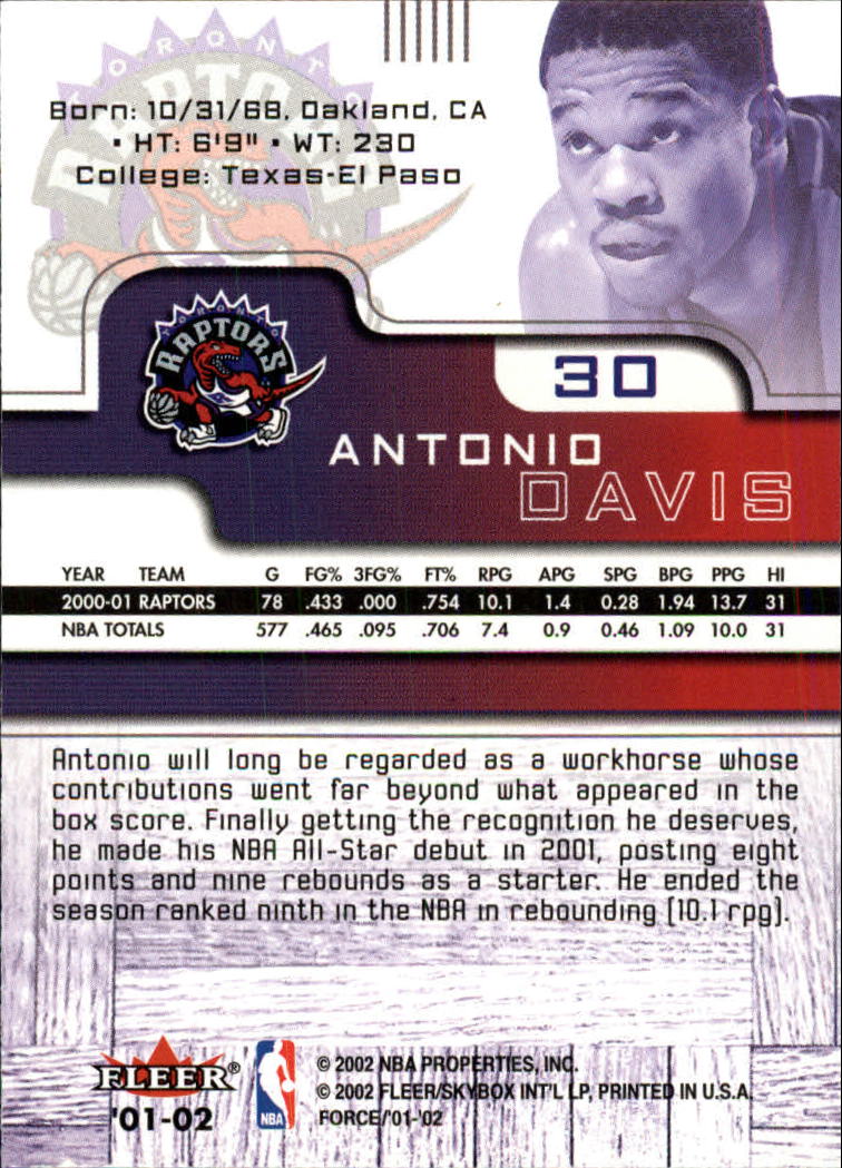 2001/2002 Fleer Force Basketball - Picture 33 of 183