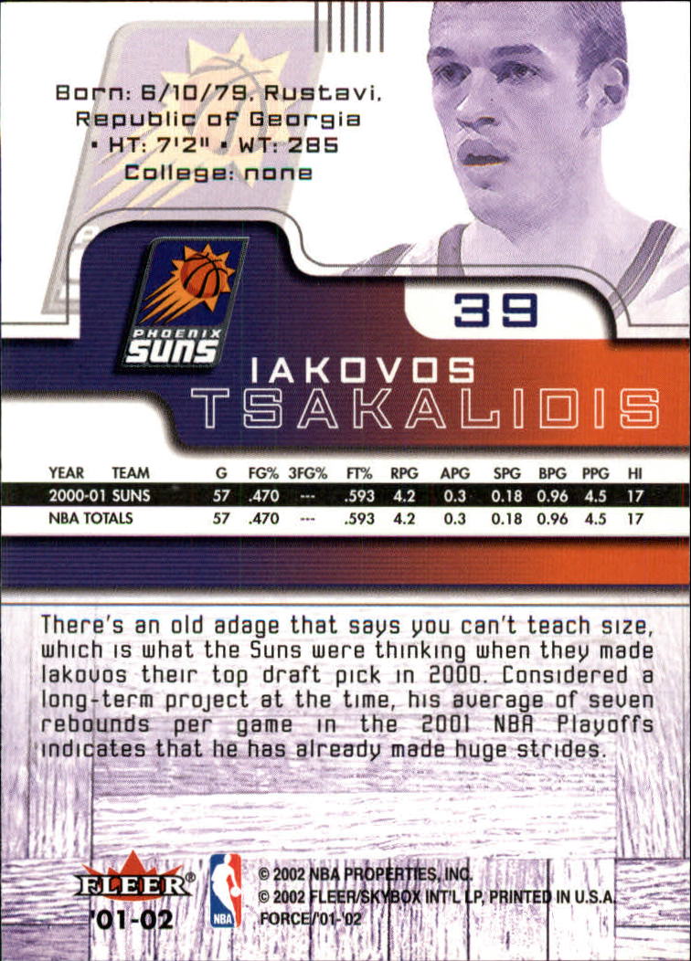2001/2002 Fleer Force Basketball - Picture 41 of 183