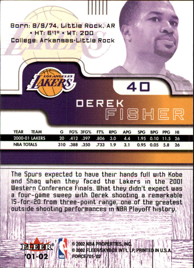 2001/2002 Fleer Force Basketball - Picture 43 of 183