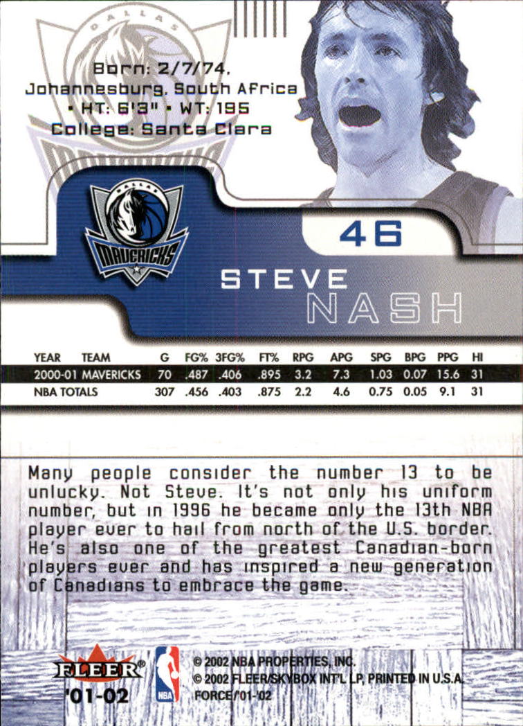 2001/2002 Fleer Force Basketball - Picture 53 of 183