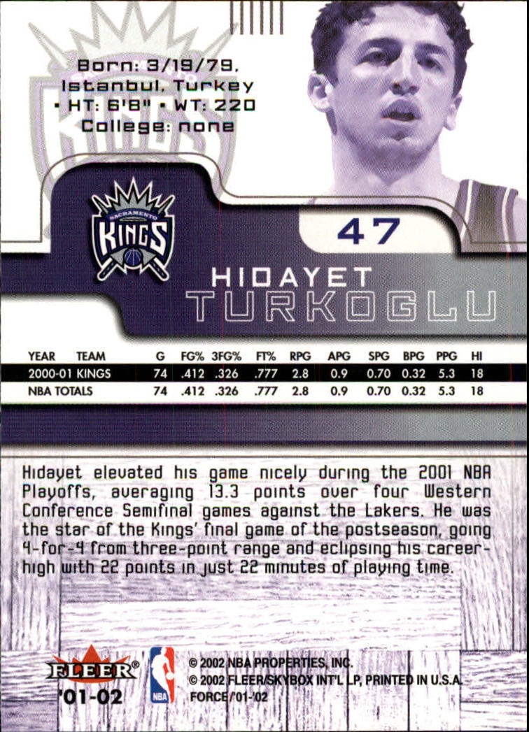 2001/2002 Fleer Force Basketball - Picture 55 of 183