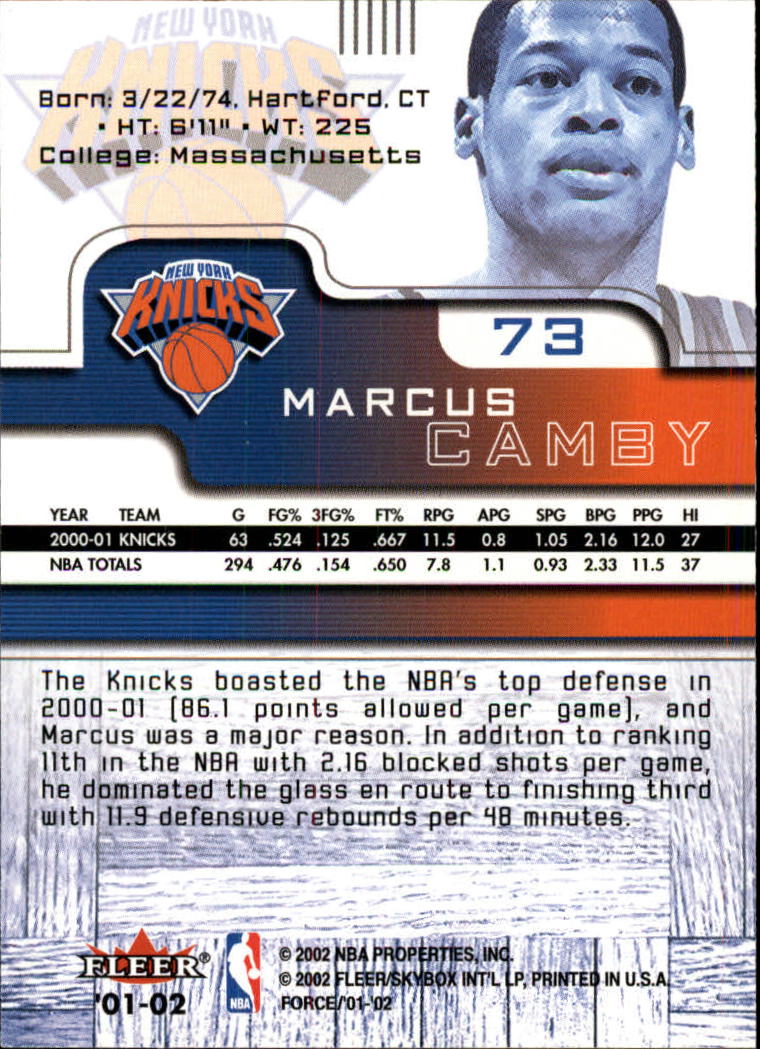 2001/2002 Fleer Force Basketball - Picture 83 of 183