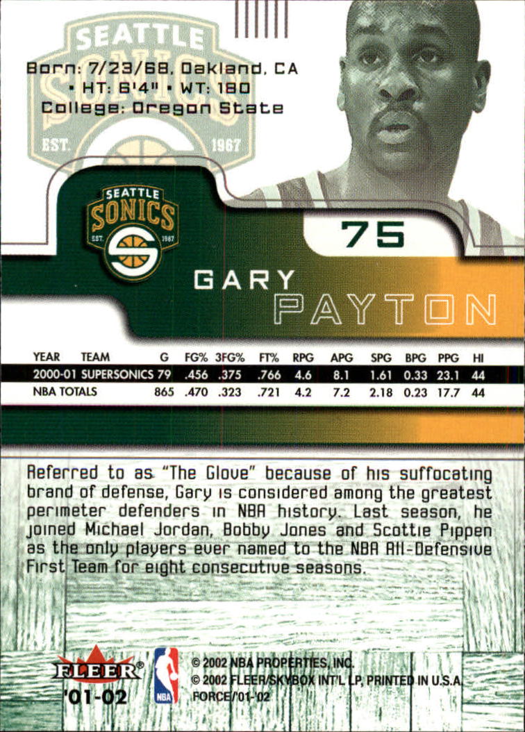 2001/2002 Fleer Force Basketball - Picture 85 of 183