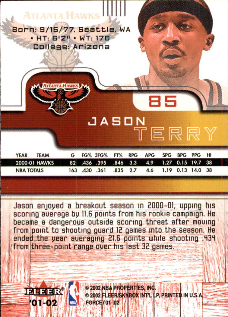 2001/2002 Fleer Force Basketball - Picture 101 of 183