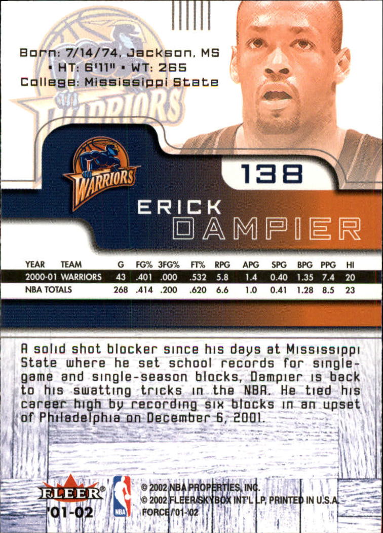 2001/2002 Fleer Force Basketball - Picture 127 of 183