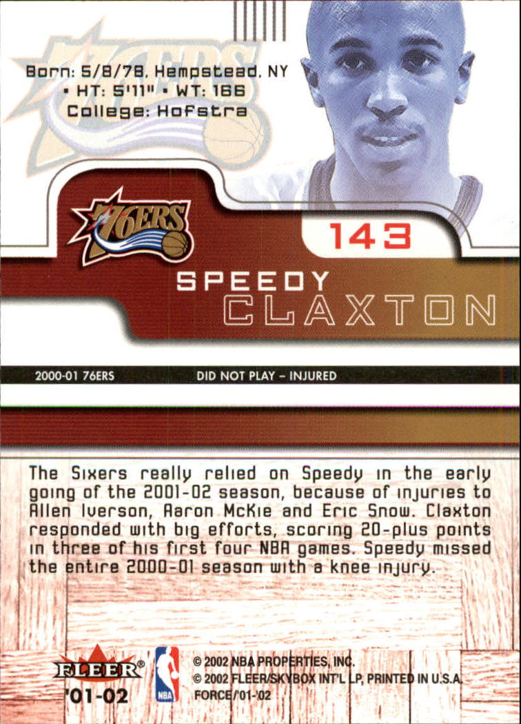 2001/2002 Fleer Force Basketball - Picture 135 of 183