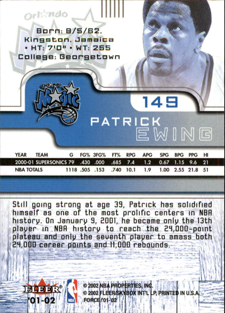 2001/2002 Fleer Force Basketball - Picture 139 of 183