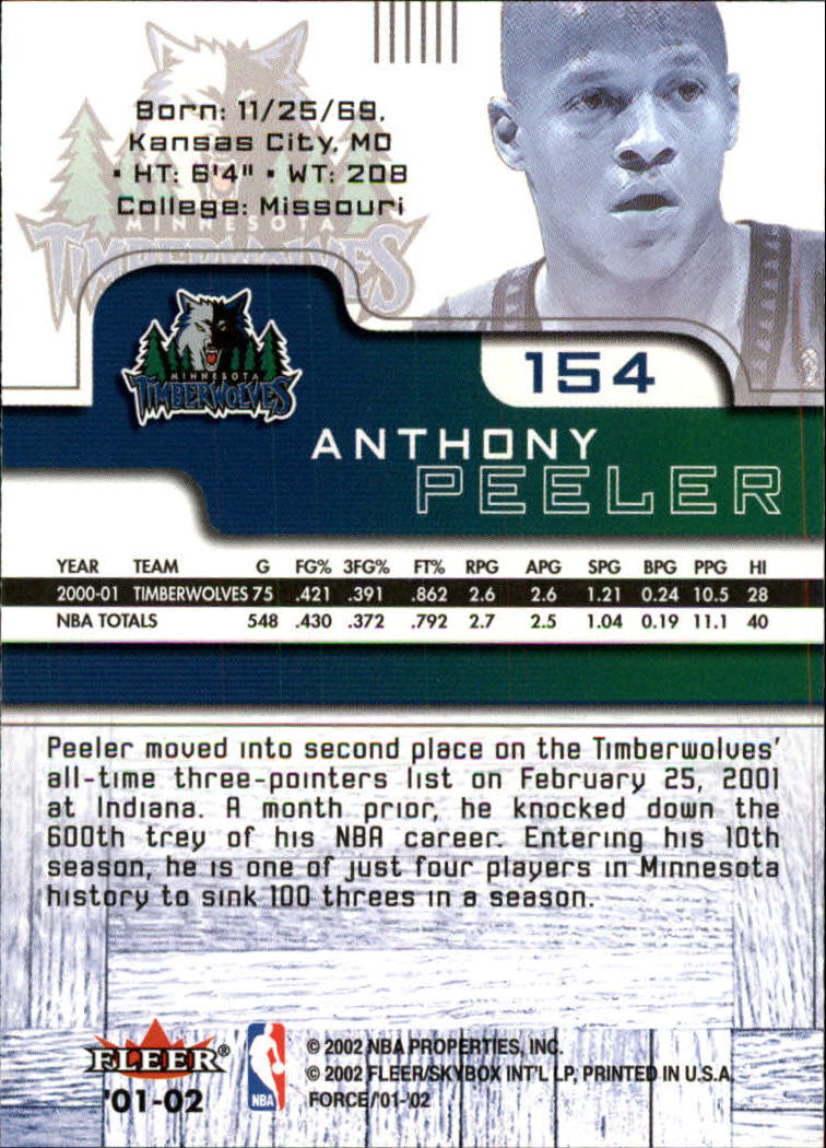 2001/2002 Fleer Force Basketball - Picture 141 of 183