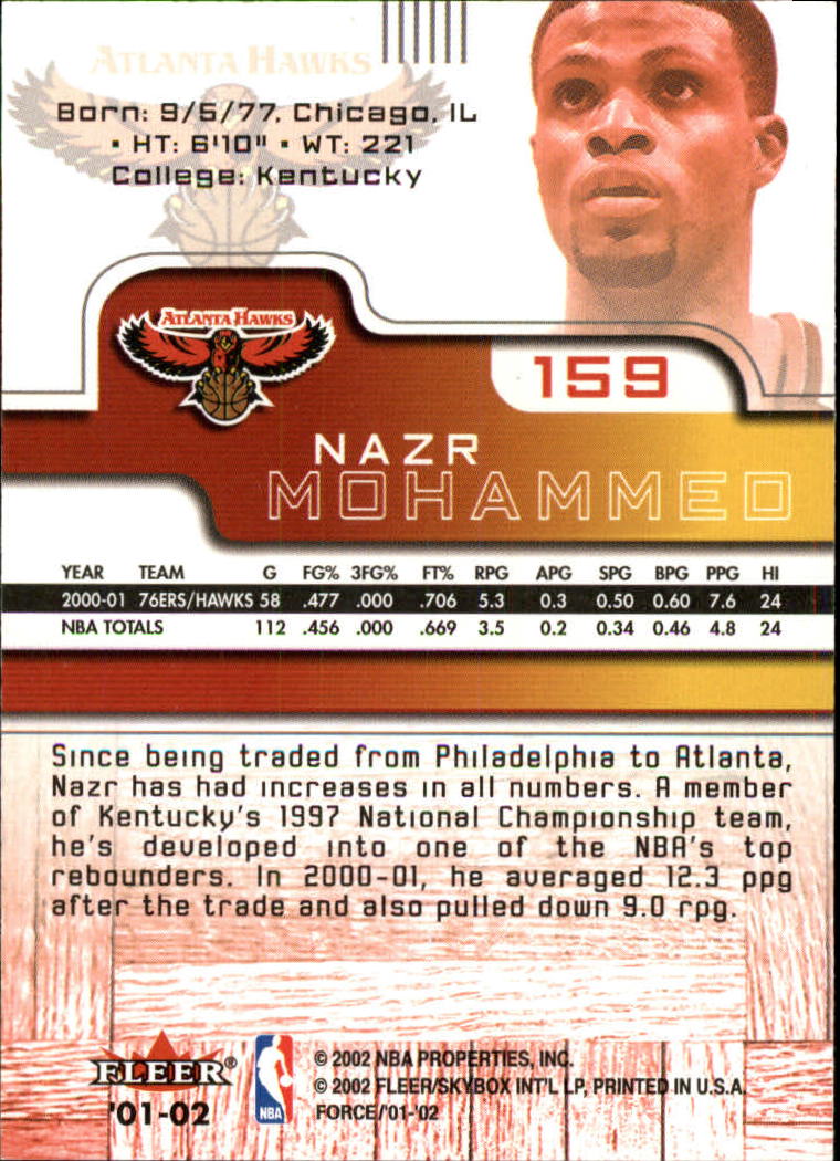 2001/2002 Fleer Force Basketball - Picture 147 of 183