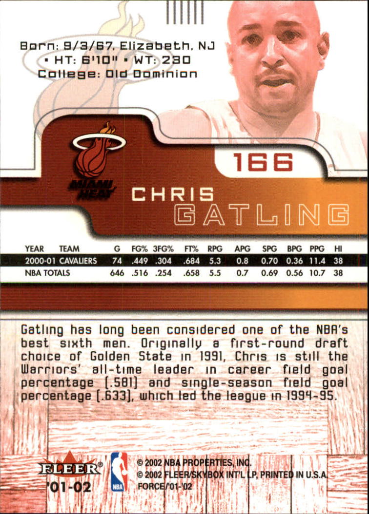 2001/2002 Fleer Force Basketball - Picture 155 of 183