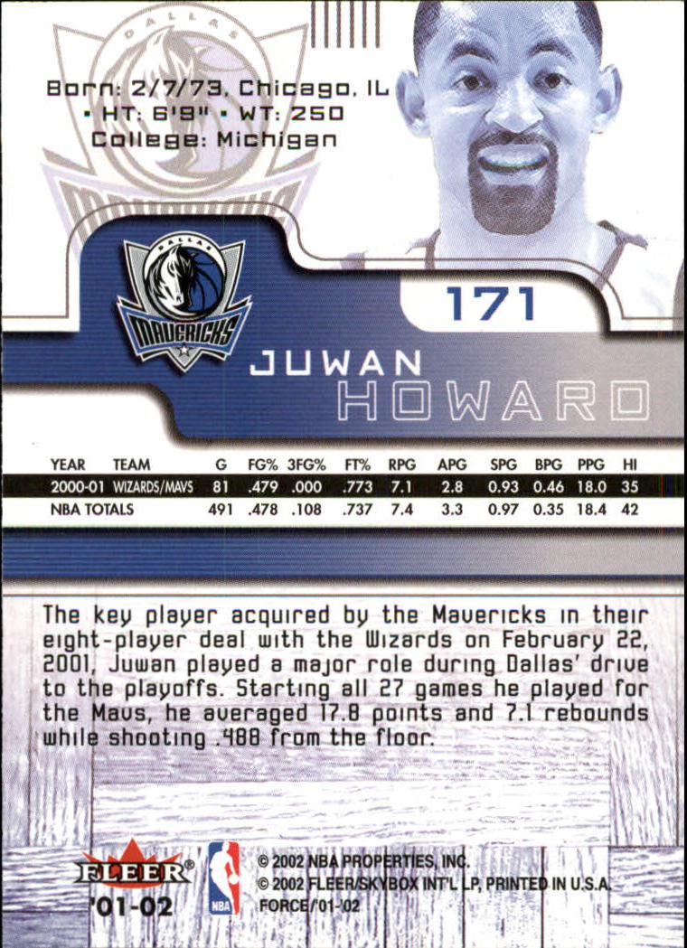 2001/2002 Fleer Force Basketball - Picture 163 of 183