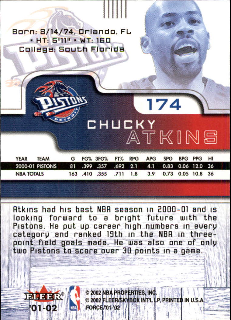 2001/2002 Fleer Force Basketball - Picture 169 of 183