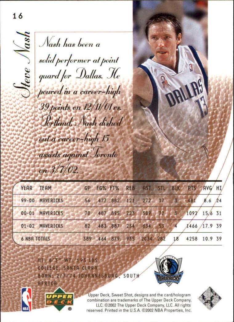 2002/2003 Sweet Shot (Upper Deck) Basketball - Picture 133 of 153