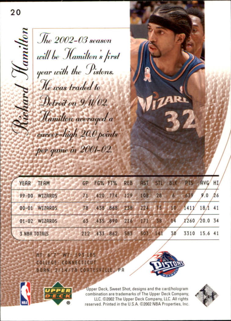 2002/2003 Sweet Shot (Upper Deck) Basketball - Picture 129 of 153