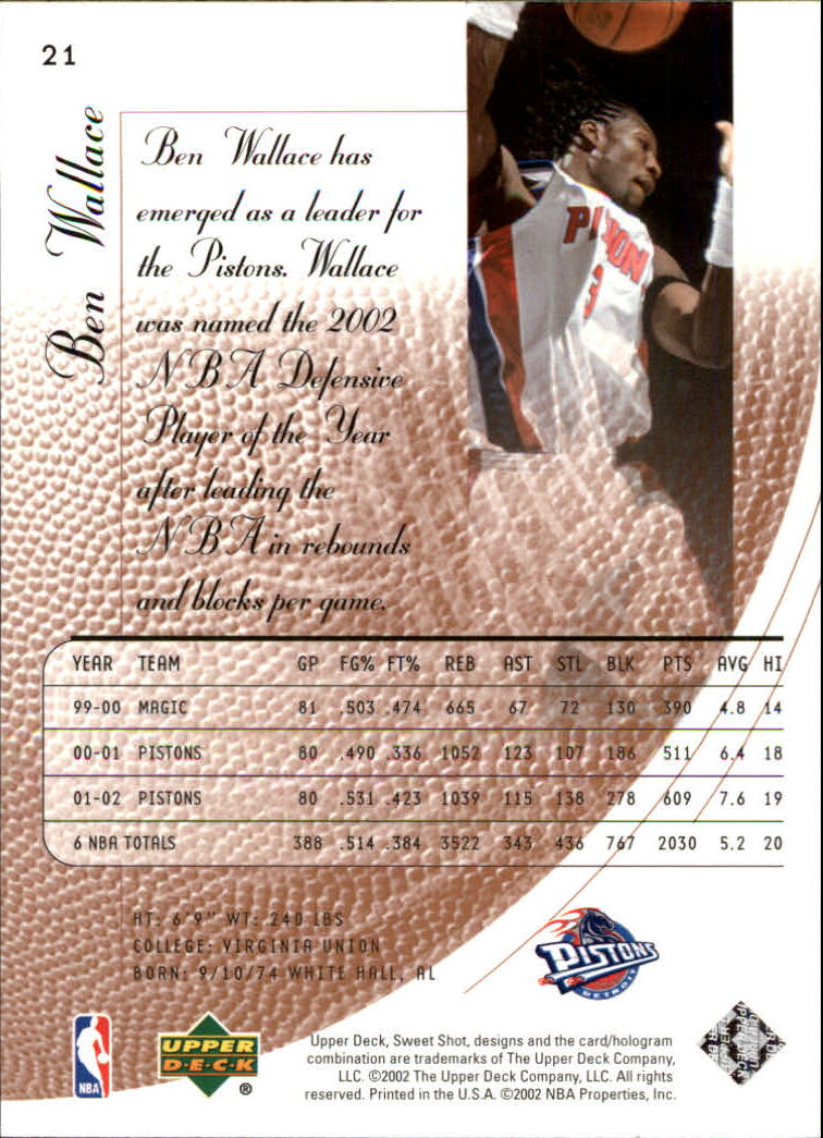 2002/2003 Sweet Shot (Upper Deck) Basketball - Picture 127 of 153