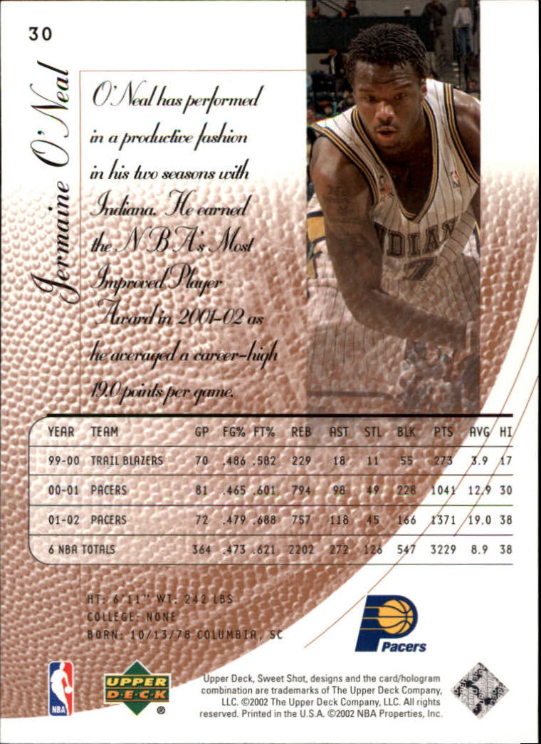 2002/2003 Sweet Shot (Upper Deck) Basketball - Picture 111 of 153