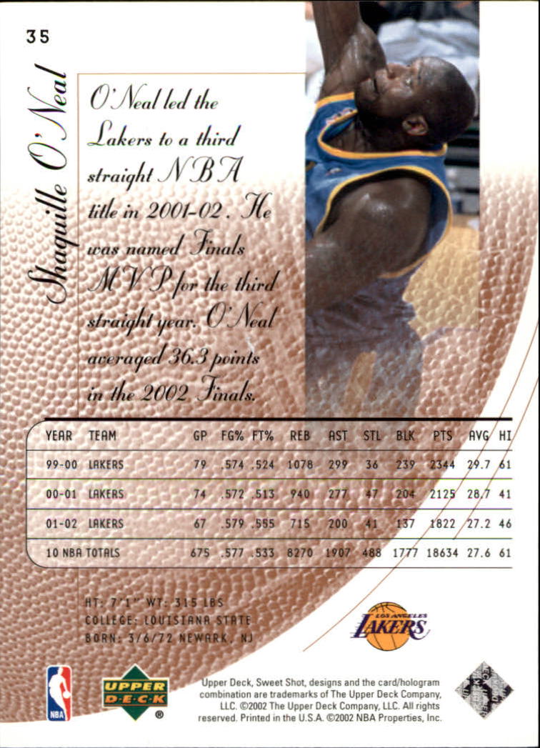 2002/2003 Sweet Shot (Upper Deck) Basketball - Picture 101 of 153