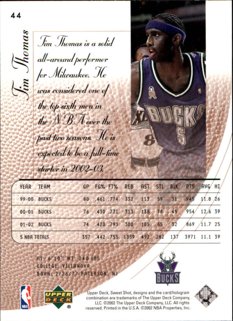 2002/2003 Sweet Shot (Upper Deck) Basketball - Picture 87 of 153