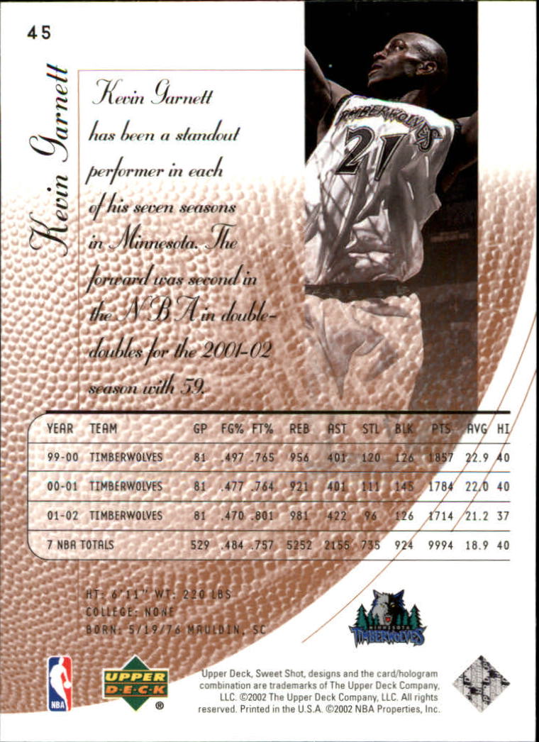 2002/2003 Sweet Shot (Upper Deck) Basketball - Picture 85 of 153