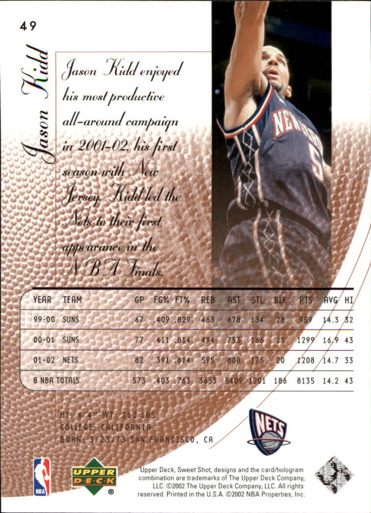 2002/2003 Sweet Shot (Upper Deck) Basketball - Picture 79 of 153