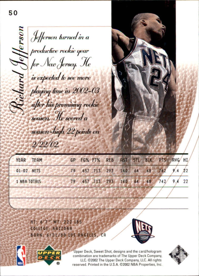2002/2003 Sweet Shot (Upper Deck) Basketball - Picture 77 of 153