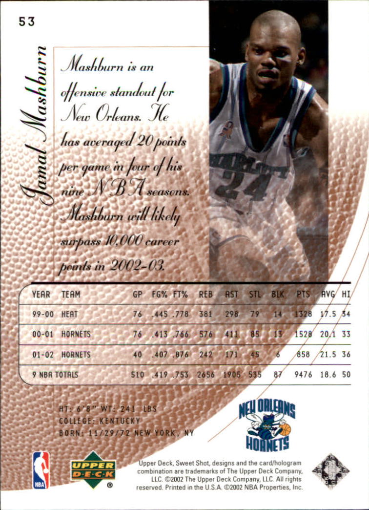 2002/2003 Sweet Shot (Upper Deck) Basketball - Picture 73 of 153