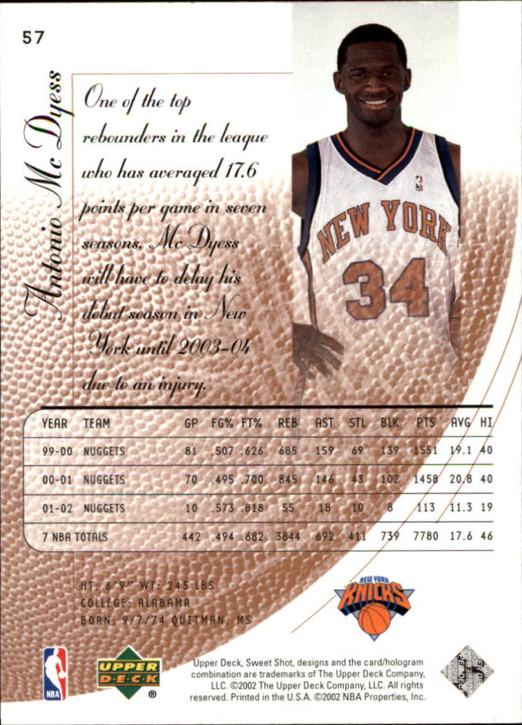 2002/2003 Sweet Shot (Upper Deck) Basketball - Picture 65 of 153