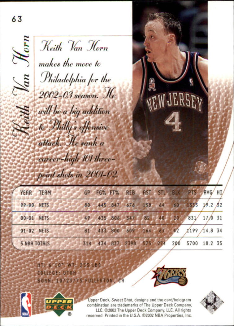 2002/2003 Sweet Shot (Upper Deck) Basketball - Picture 59 of 153