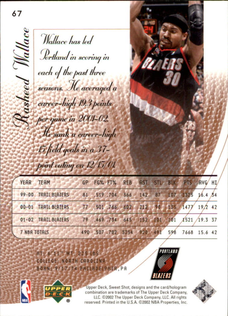 2002/2003 Sweet Shot (Upper Deck) Basketball - Picture 55 of 153