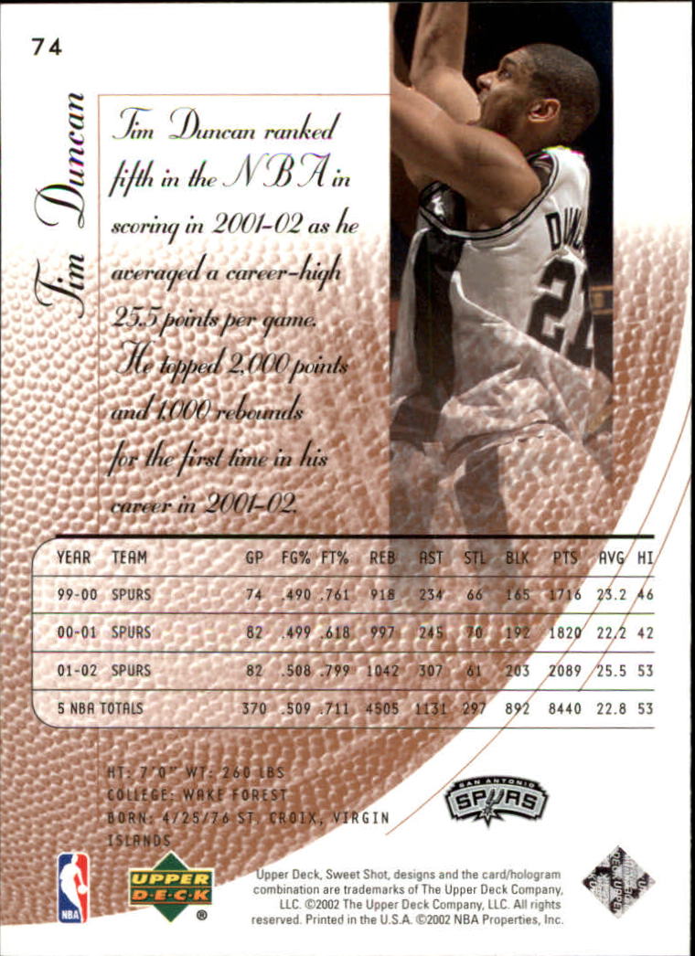 2002/2003 Sweet Shot (Upper Deck) Basketball - Picture 47 of 153