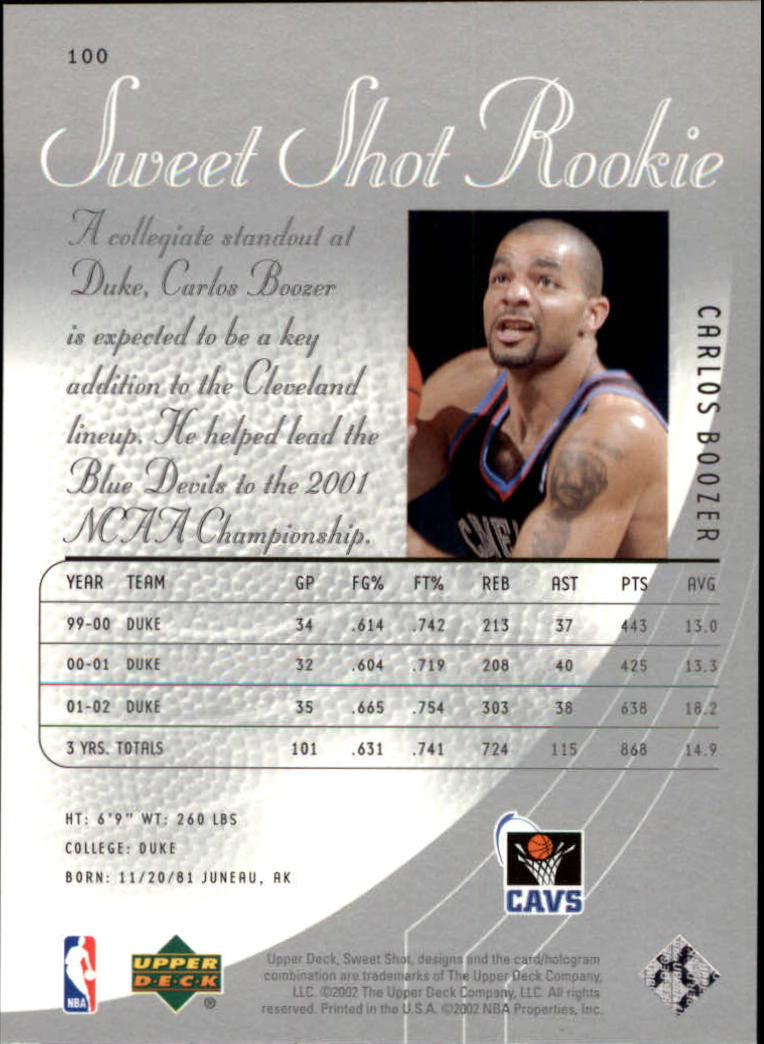 2002/2003 Sweet Shot (Upper Deck) Basketball - Picture 21 of 153