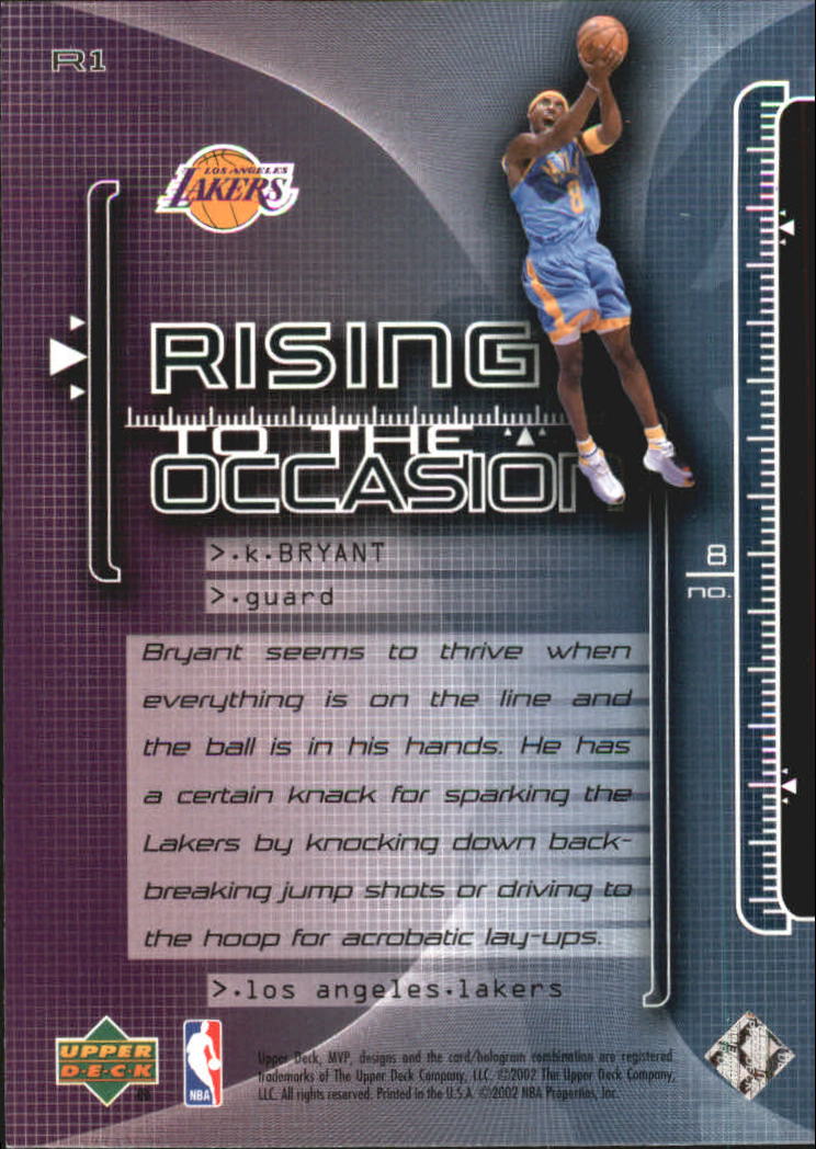 2002/2003 MVP (Upper Deck) Basketball Part 2 Insert and Parallel Cards - Picture 29 of 37