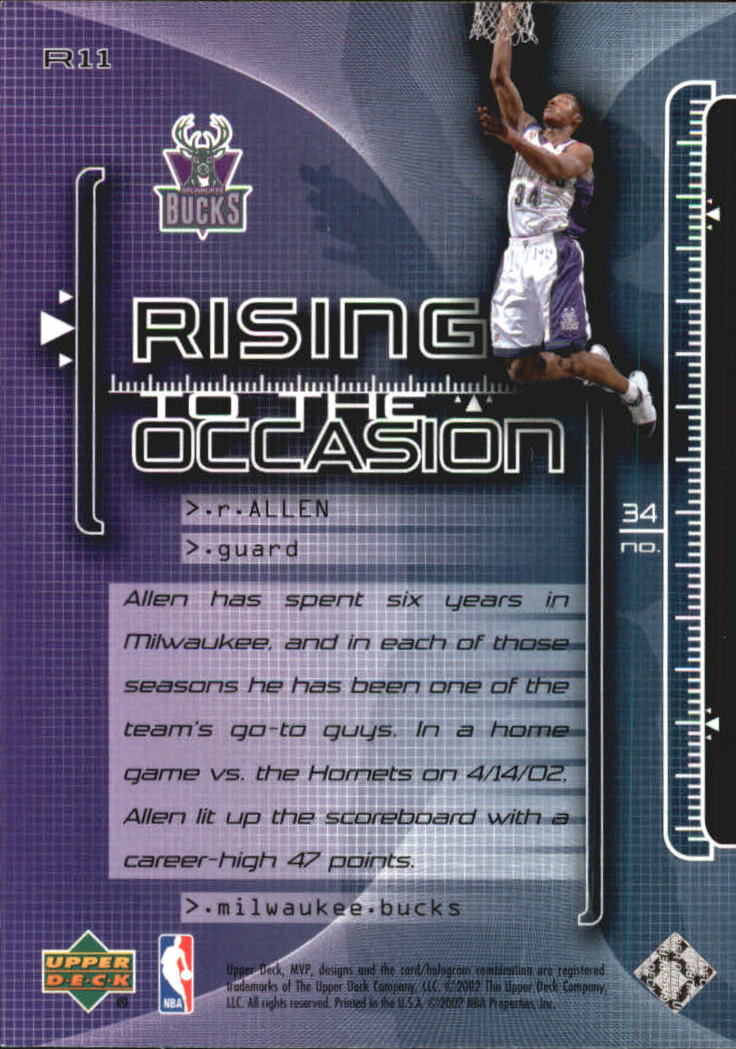 2002/2003 MVP (Upper Deck) Basketball Part 2 Insert and Parallel Cards - Picture 35 of 37