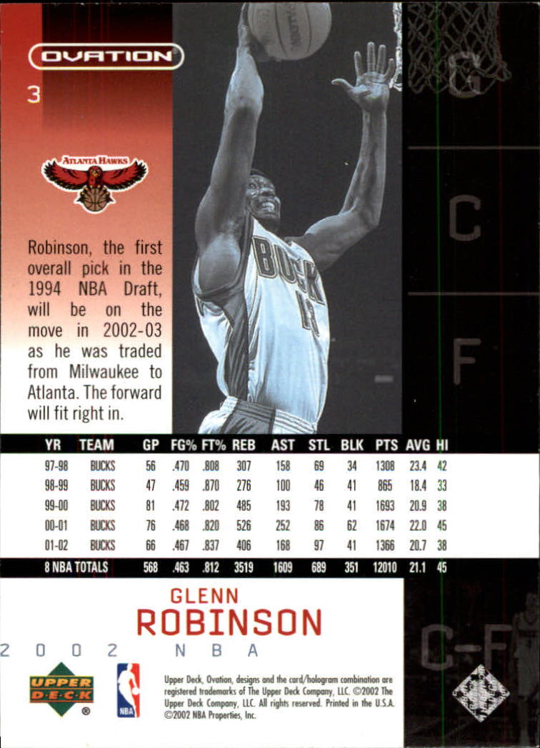2002/2003 Ovation (Upper Deck) Basketball - Picture 221 of 225