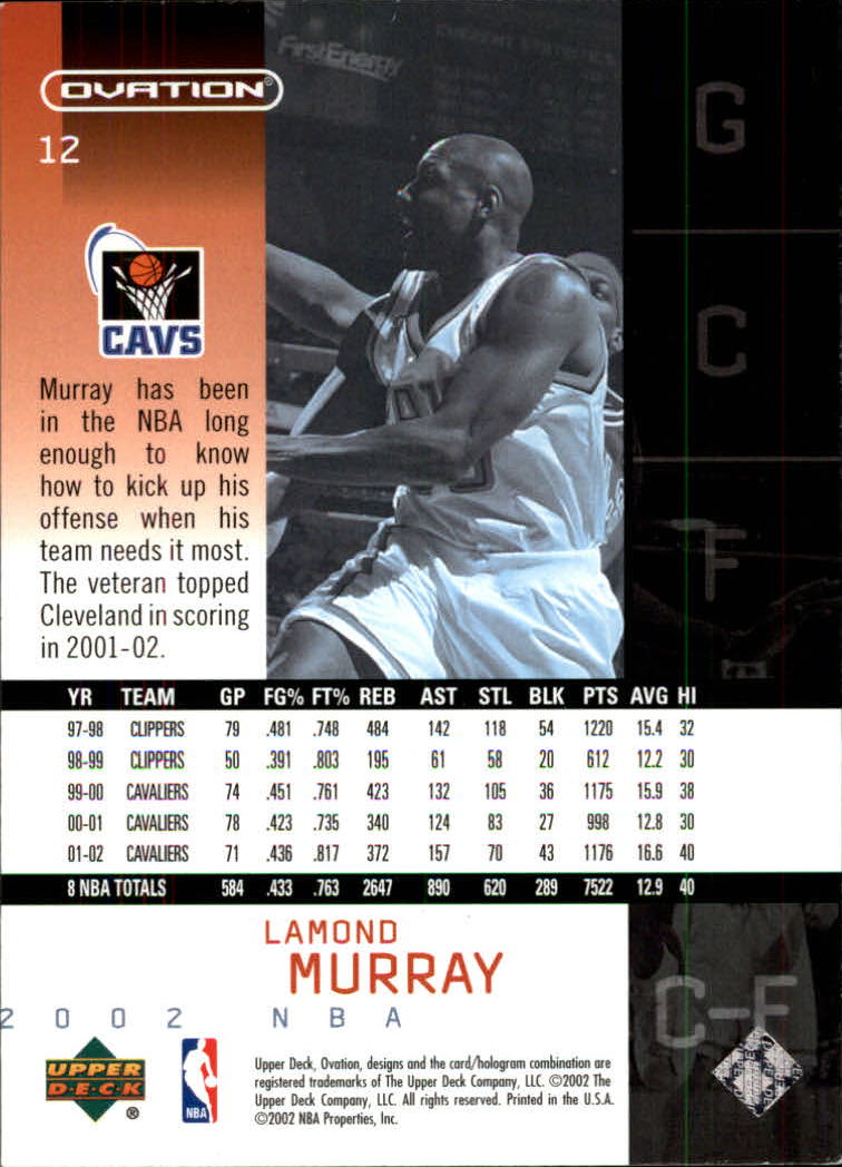 2002/2003 Ovation (Upper Deck) Basketball - Picture 203 of 225