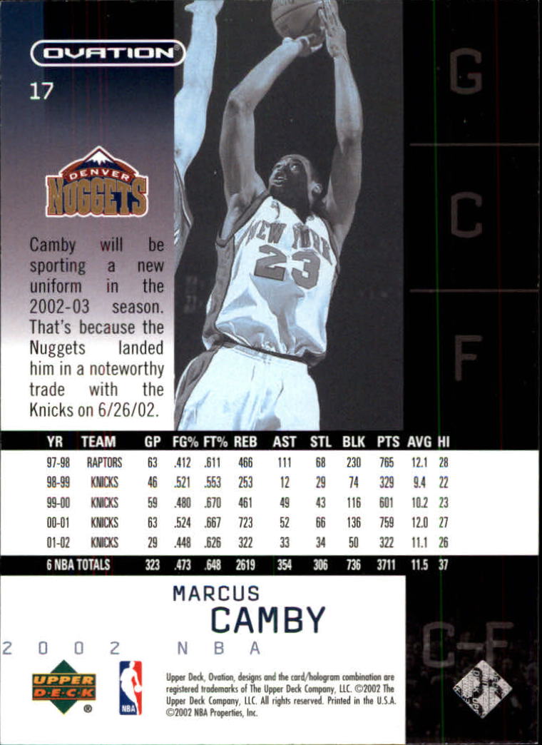 2002/2003 Ovation (Upper Deck) Basketball - Picture 193 of 225