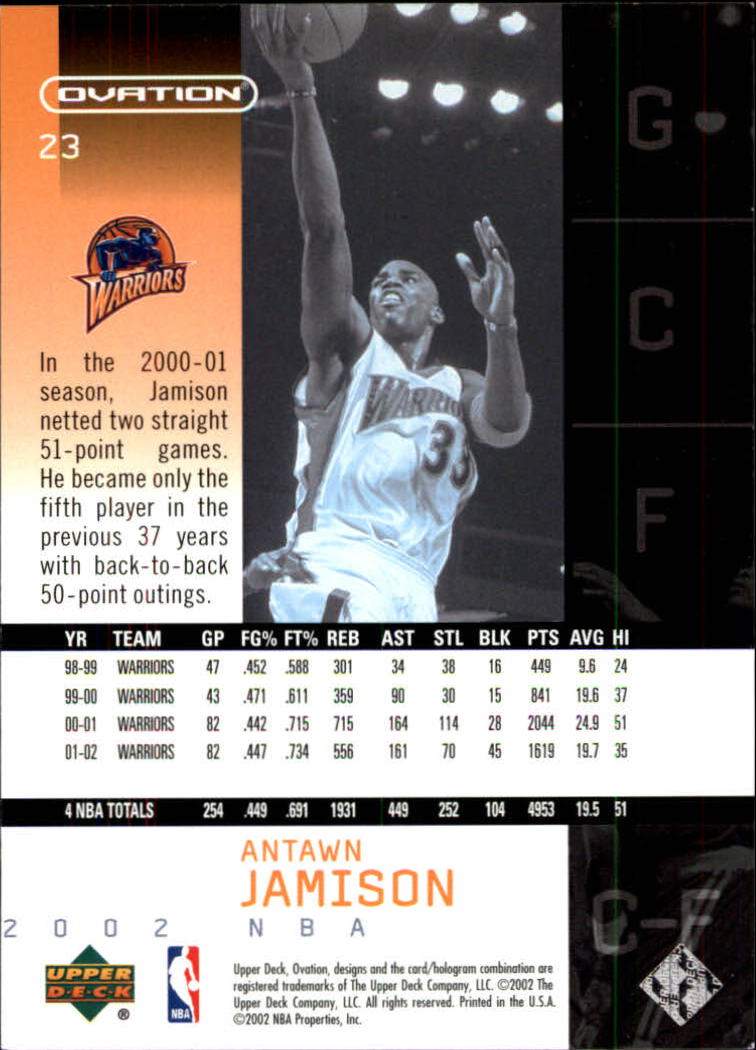 2002/2003 Ovation (Upper Deck) Basketball - Picture 181 of 225