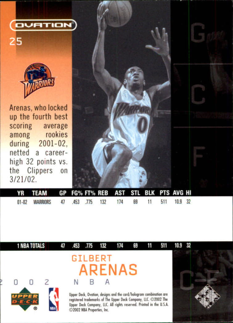 2002/2003 Ovation (Upper Deck) Basketball - Picture 177 of 225