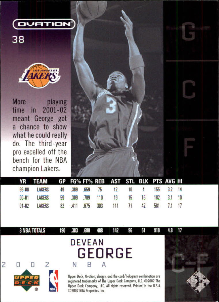 2002/2003 Ovation (Upper Deck) Basketball - Picture 151 of 225