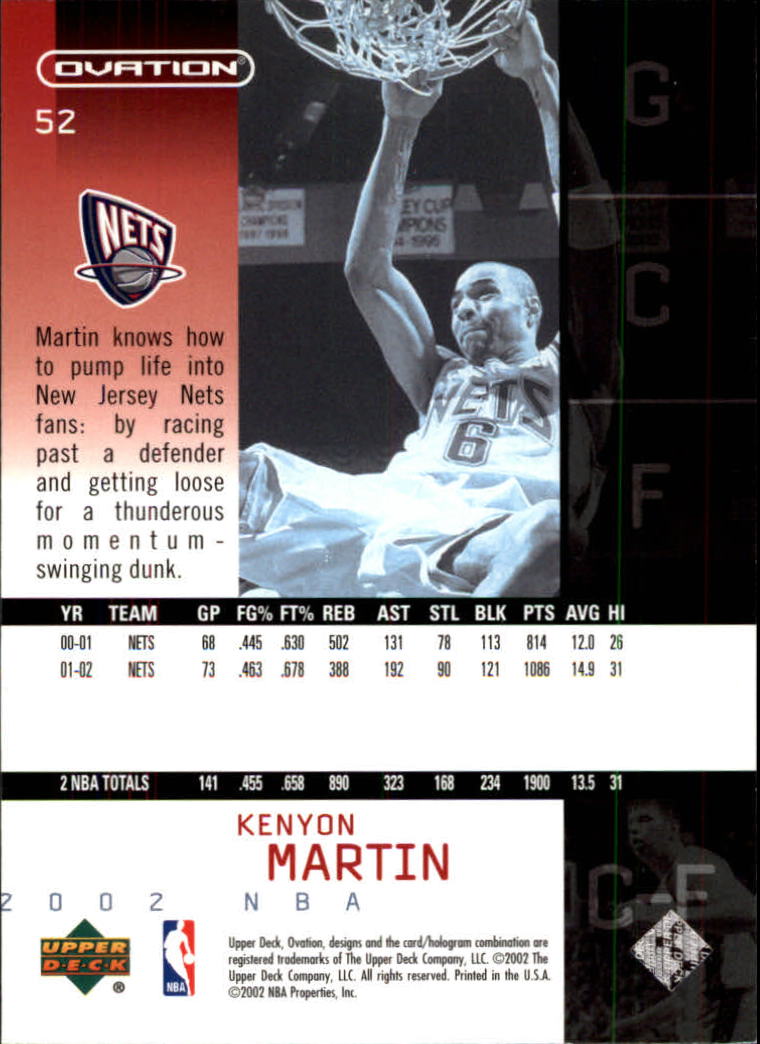 2002/2003 Ovation (Upper Deck) Basketball - Picture 123 of 225