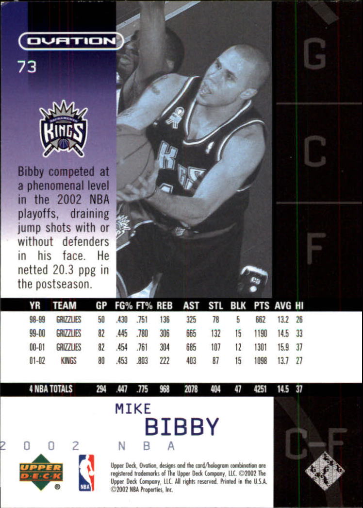 2002/2003 Ovation (Upper Deck) Basketball - Picture 83 of 225
