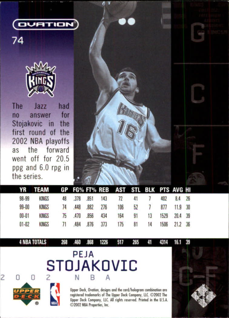2002/2003 Ovation (Upper Deck) Basketball - Picture 81 of 225