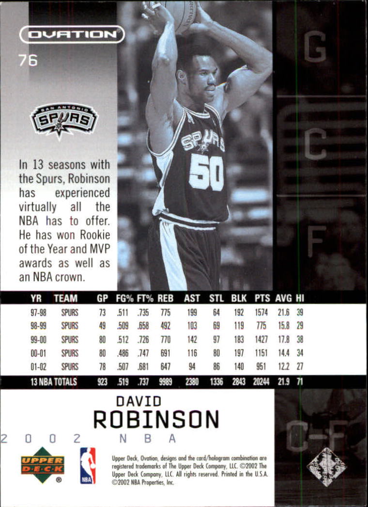 2002/2003 Ovation (Upper Deck) Basketball - Picture 77 of 225
