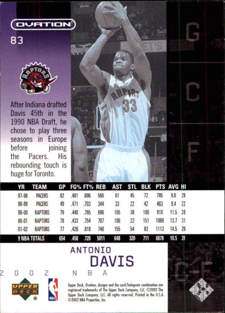 2002/2003 Ovation (Upper Deck) Basketball - Picture 63 of 225